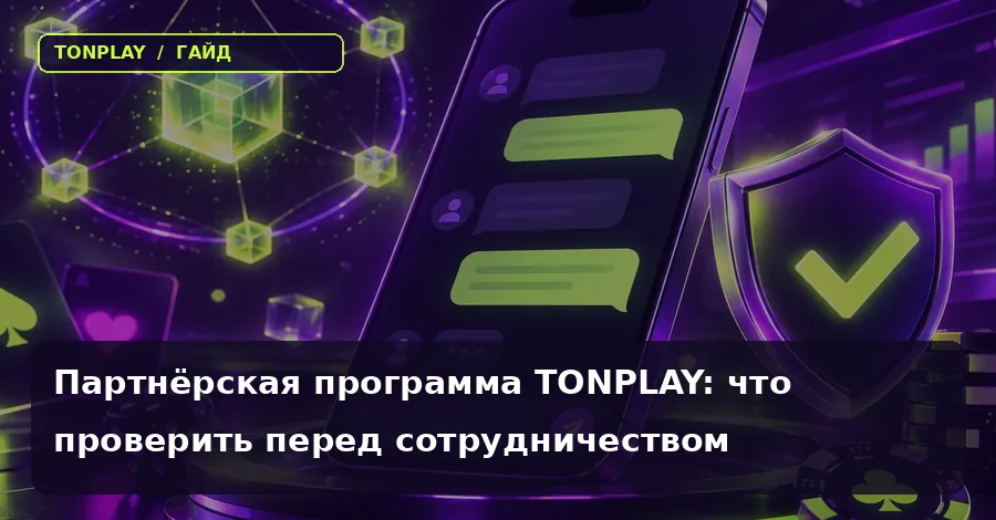 Партнёрская программа TonPlay: что проверить перед сотрудничеством